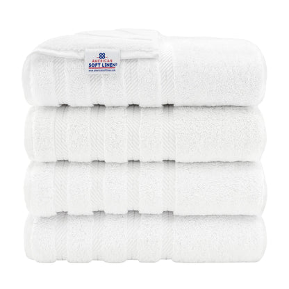 4 Piece 100% Cotton Turkish Bath Towels - 8 Set Case Pack