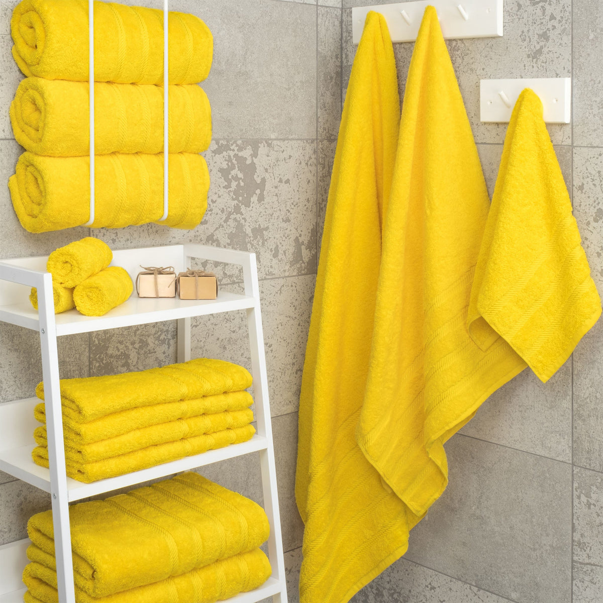 4 Piece 100% Cotton Turkish Bath Towels - 8 Set Case Pack