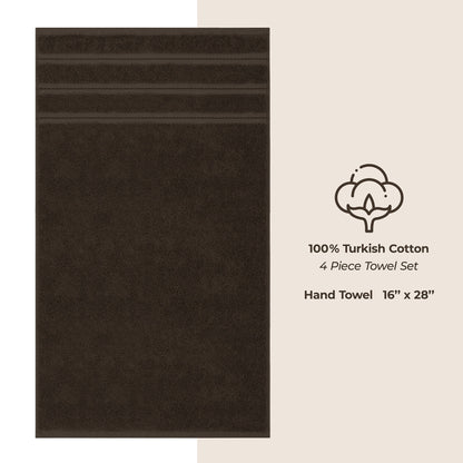 4 Piece 100% Cotton Turkish Towels, Hand Towel Set, Soft, Absorbent, Quick Dry - 28 Set Case Pack