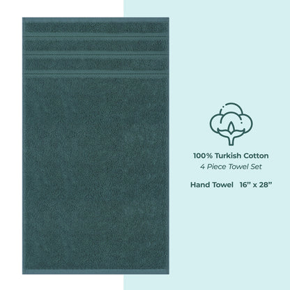 4 Piece 100% Cotton Turkish Towels, Hand Towel Set, Soft, Absorbent, Quick Dry - 28 Set Case Pack