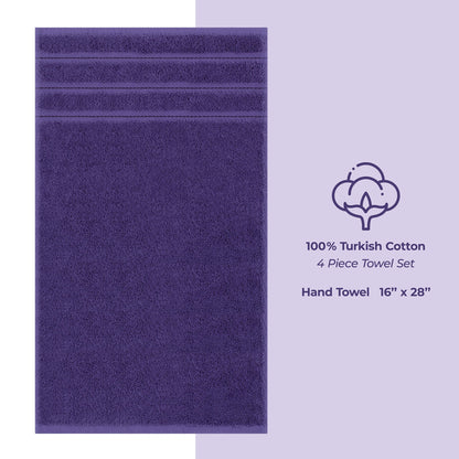 4 Piece 100% Cotton Turkish Towels, Hand Towel Set, Soft, Absorbent, Quick Dry - 28 Set Case Pack