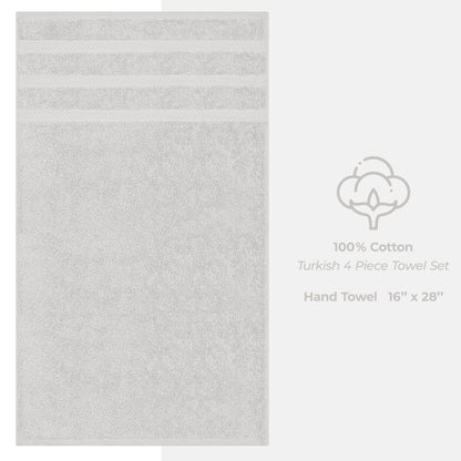 4 Piece 100% Cotton Turkish Towels, Hand Towel Set, Soft, Absorbent, Quick Dry - 28 Set Case Pack