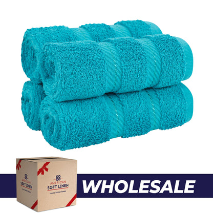 4 Piece 100% Cotton Luxury Washcloth Turkish Towel Set - 60 Set Case Pack
