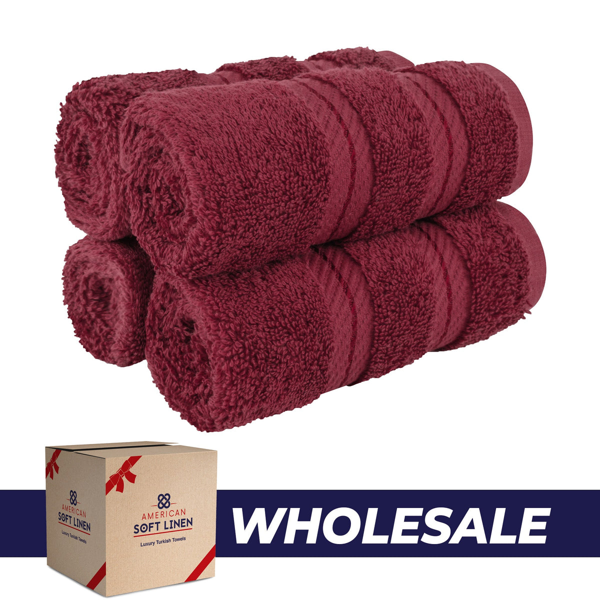 4 Piece 100% Cotton Luxury Washcloth Turkish Towel Set - 60 Set Case Pack