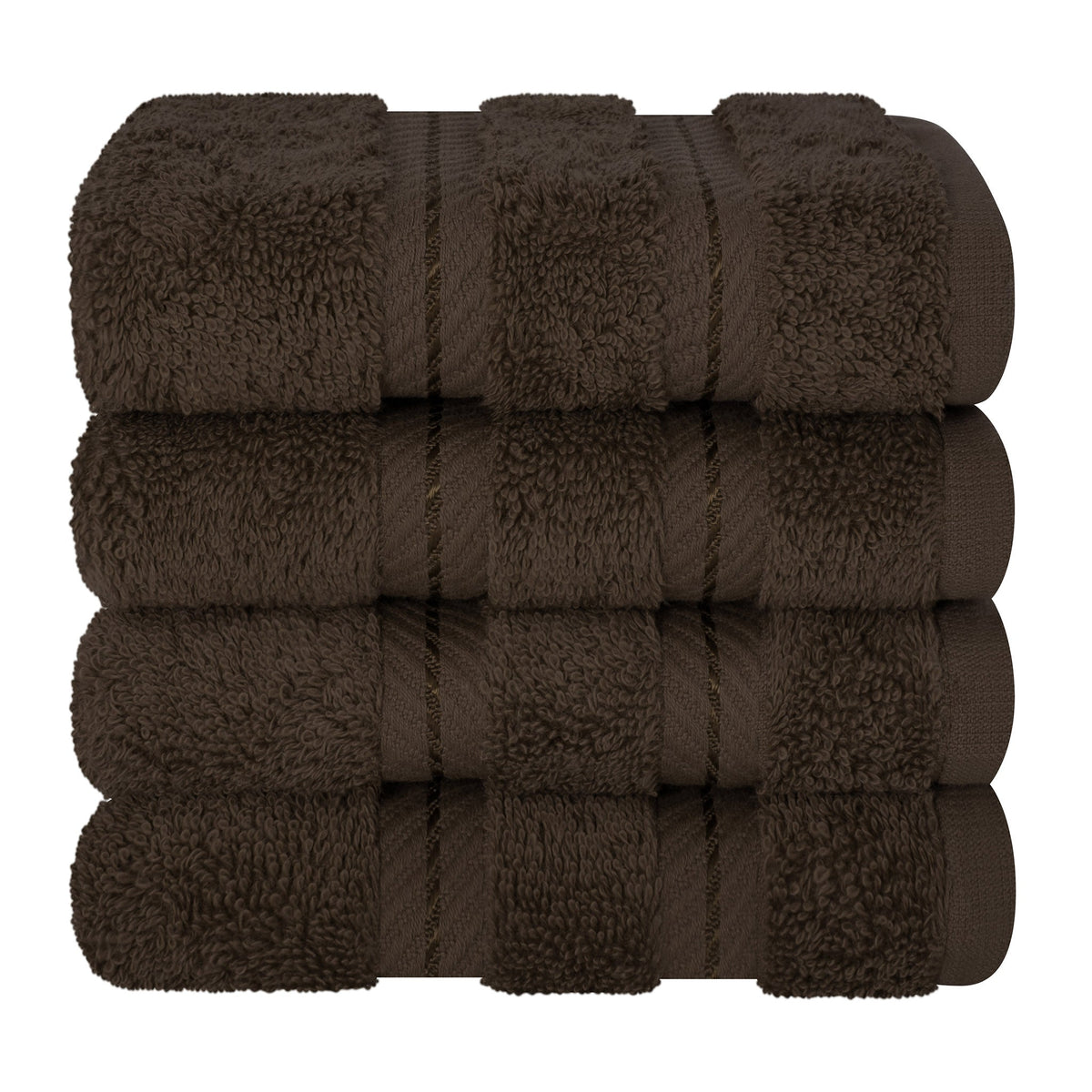 4 Piece 100% Cotton Luxury Washcloth Turkish Towel Set - 60 Set Case Pack