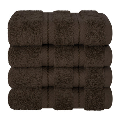 4 Piece 100% Cotton Luxury Washcloth Turkish Towel Set - 60 Set Case Pack