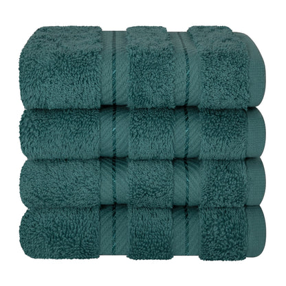 4 Piece 100% Cotton Luxury Washcloth Turkish Towel Set - 60 Set Case Pack