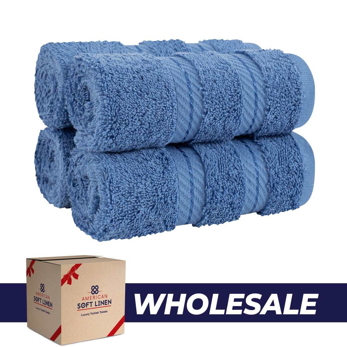 4 Piece 100% Cotton Luxury Washcloth Turkish Towel Set - 60 Set Case Pack