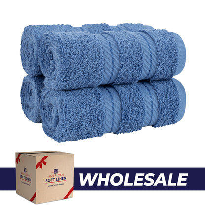 4 Piece 100% Cotton Luxury Washcloth Turkish Towel Set - 60 Set Case Pack