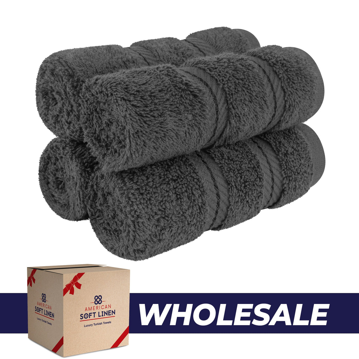 4 Piece 100% Cotton Luxury Washcloth Turkish Towel Set - 60 Set Case Pack