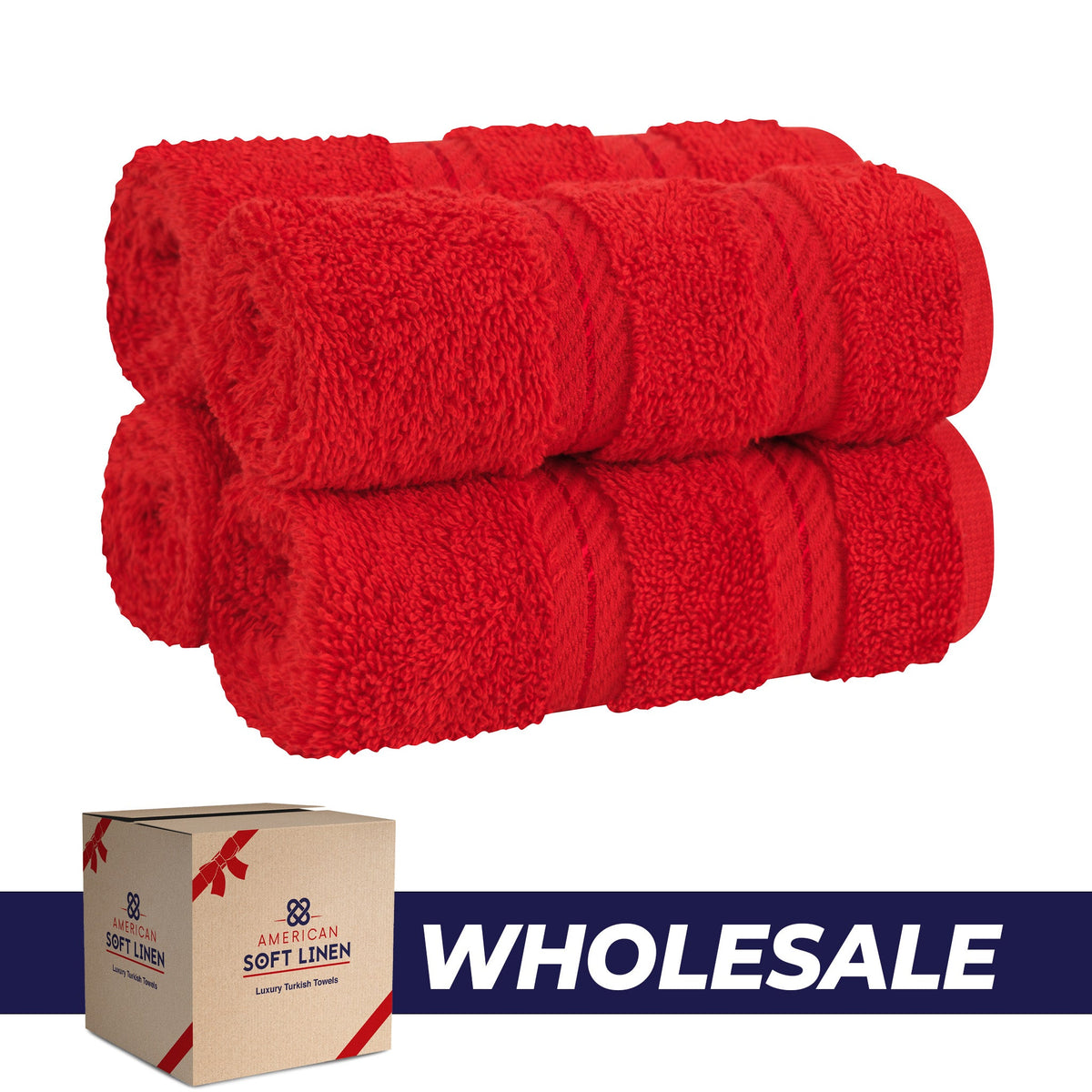 4 Piece 100% Cotton Luxury Washcloth Turkish Towel Set - 60 Set Case Pack