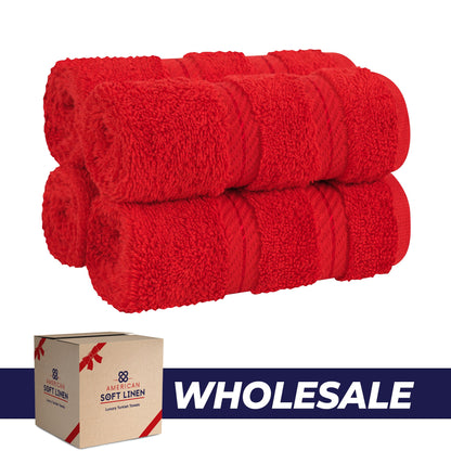 4 Piece 100% Cotton Luxury Washcloth Turkish Towel Set - 60 Set Case Pack