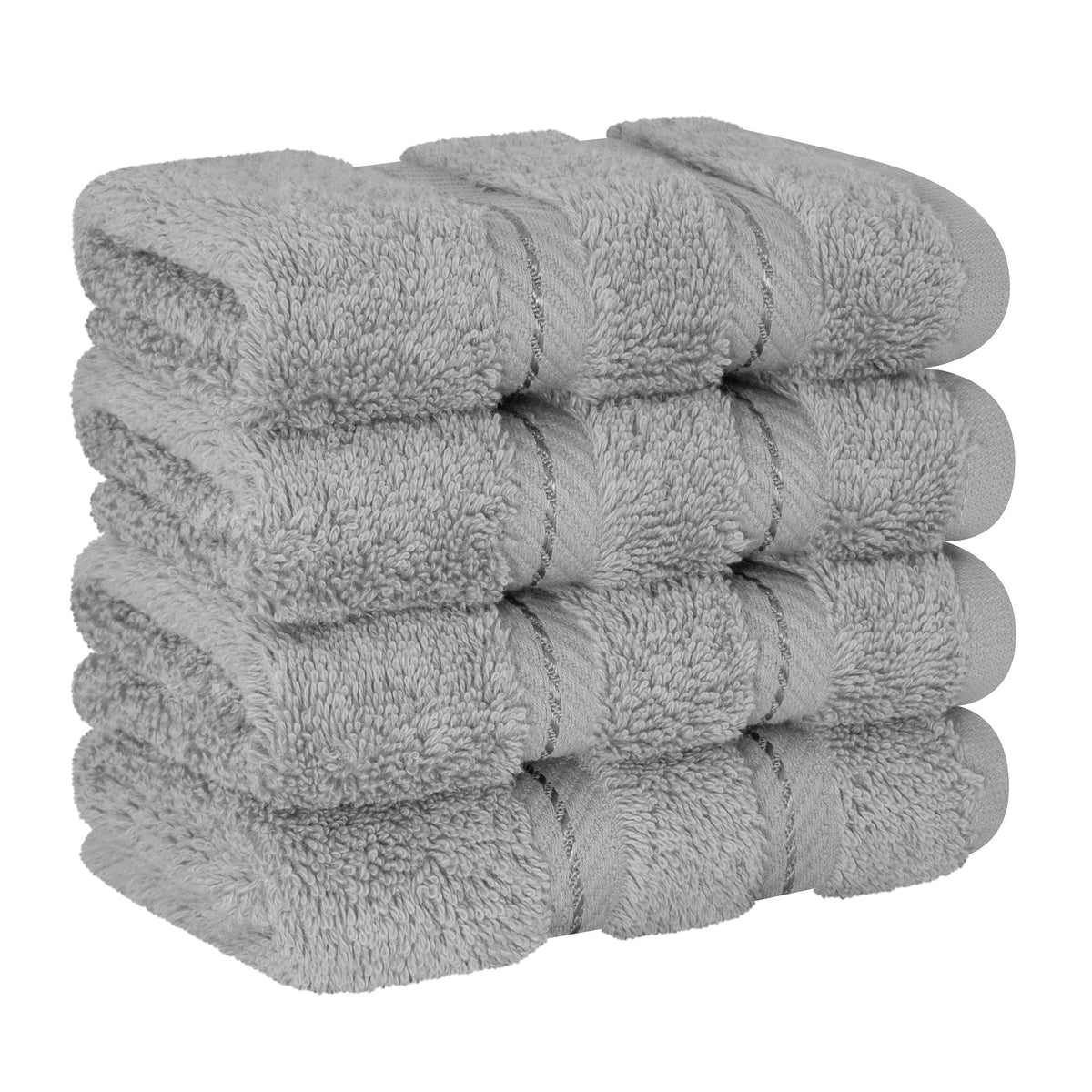 4 Piece 100% Cotton Luxury Washcloth Turkish Towel Set - 60 Set Case Pack