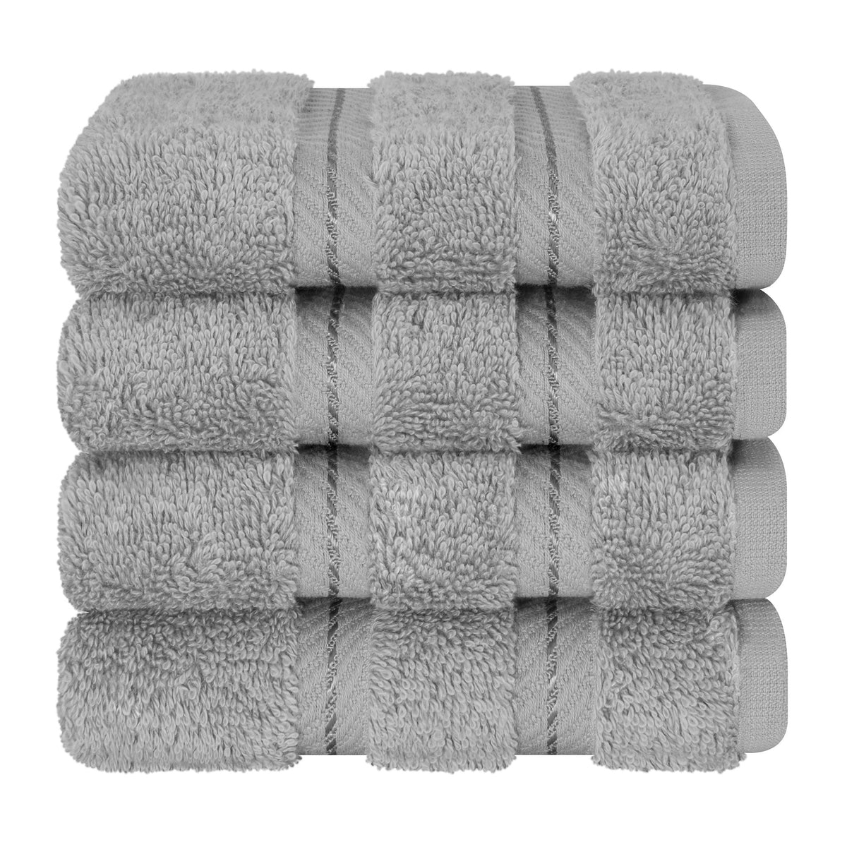 4 Piece 100% Cotton Luxury Washcloth Turkish Towel Set - 60 Set Case Pack