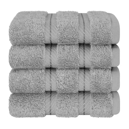 4 Piece 100% Cotton Luxury Washcloth Turkish Towel Set - 60 Set Case Pack