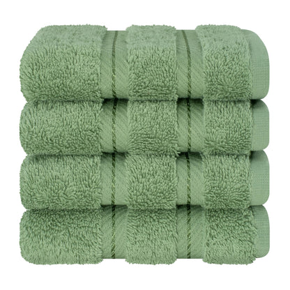 4 Piece 100% Cotton Luxury Washcloth Turkish Towel Set - 60 Set Case Pack