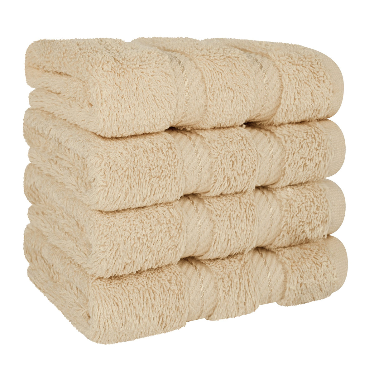 4 Piece 100% Cotton Luxury Washcloth Turkish Towel Set - 60 Set Case Pack