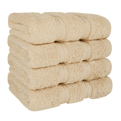 4 Piece 100% Cotton Luxury Washcloth Turkish Towel Set - 60 Set Case Pack