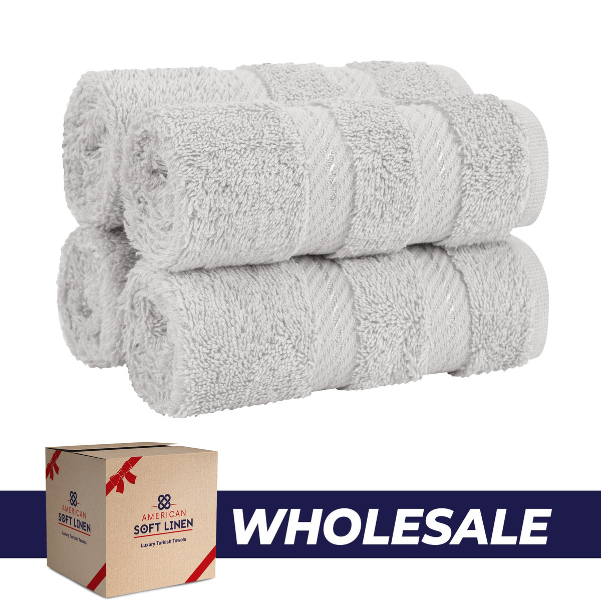 4 Piece 100% Cotton Luxury Washcloth Turkish Towel Set - 60 Set Case Pack