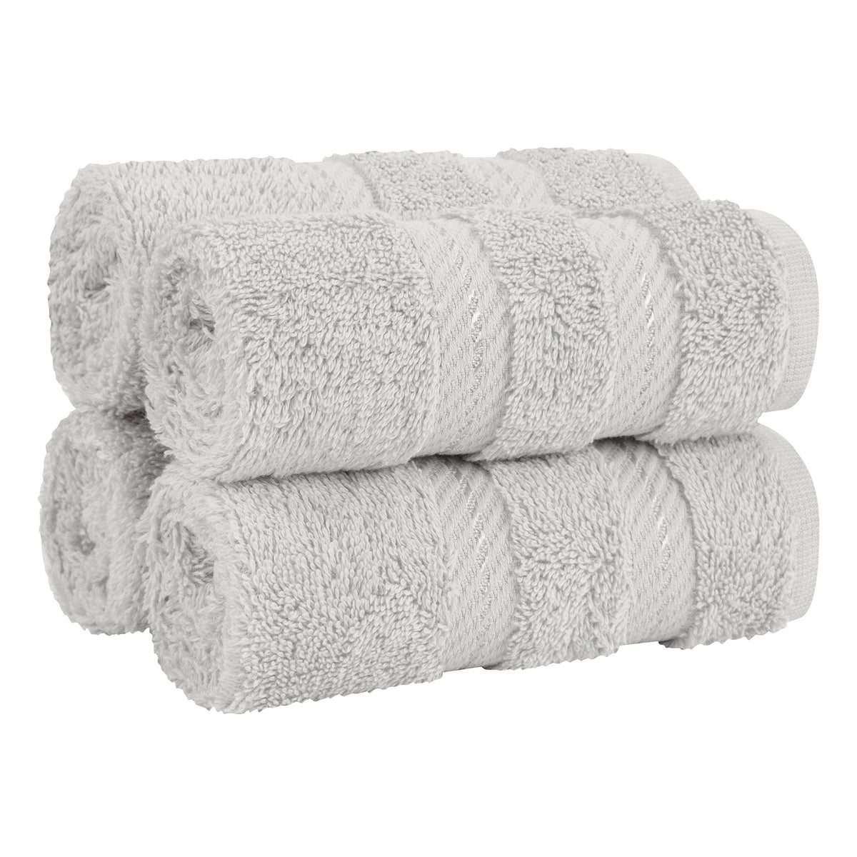 4 Piece 100% Cotton Luxury Washcloth Turkish Towel Set - 60 Set Case Pack