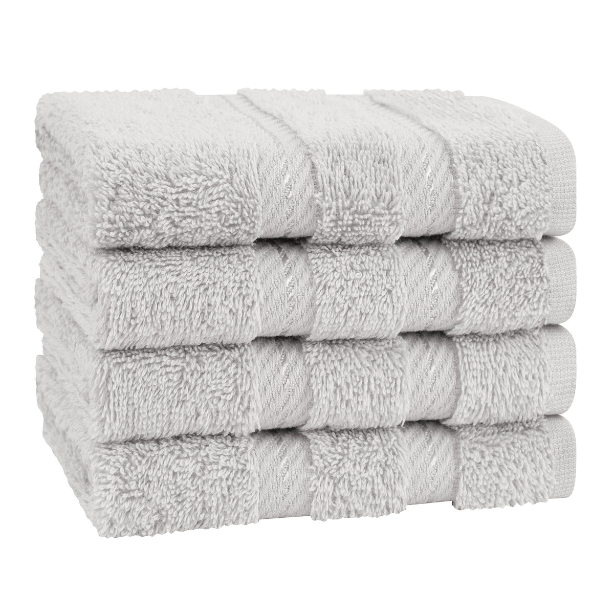4 Piece 100% Cotton Luxury Washcloth Turkish Towel Set - 60 Set Case Pack