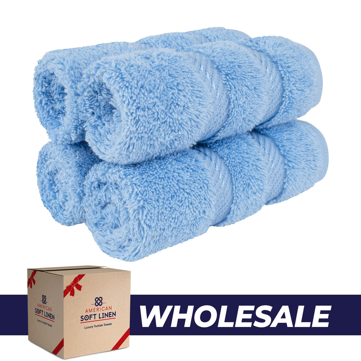4 Piece 100% Cotton Luxury Washcloth Turkish Towel Set - 60 Set Case Pack
