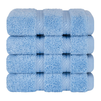 4 Piece 100% Cotton Luxury Washcloth Turkish Towel Set - 60 Set Case Pack