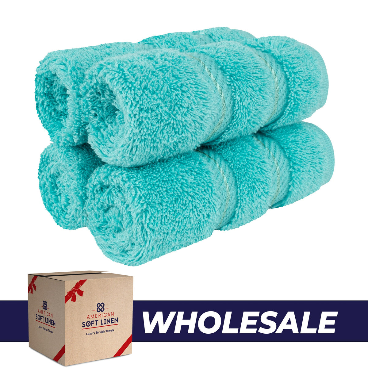 4 Piece 100% Cotton Luxury Washcloth Turkish Towel Set - 60 Set Case Pack