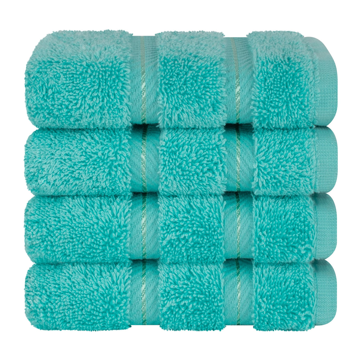 4 Piece 100% Cotton Luxury Washcloth Turkish Towel Set - 60 Set Case Pack
