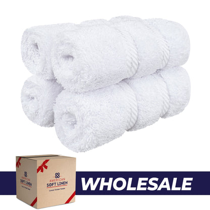4 Piece 100% Cotton Luxury Washcloth Turkish Towel Set - 60 Set Case Pack
