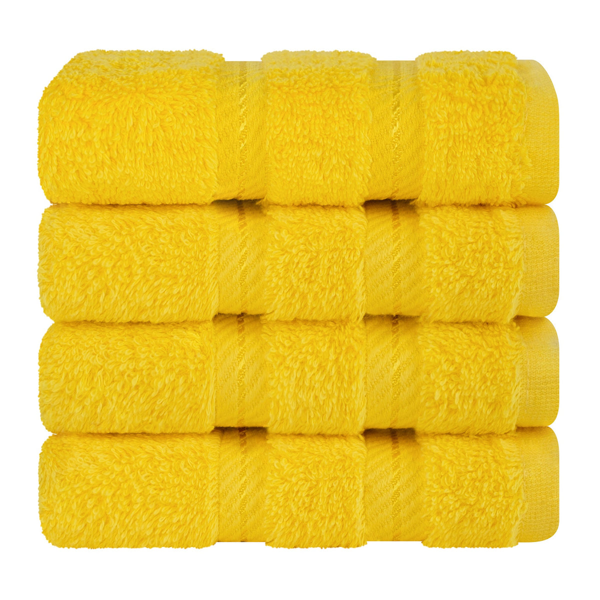 4 Piece 100% Cotton Luxury Washcloth Turkish Towel Set - 60 Set Case Pack