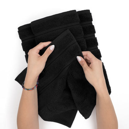 6 Piece 100% Cotton Turkish Bulk Bath Towels - Wholesale Premium Towel Sets - 10 Set Case Pack