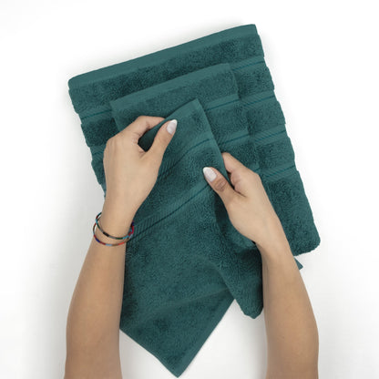6 Piece 100% Cotton Turkish Bulk Bath Towels - Wholesale Premium Towel Sets - 10 Set Case Pack