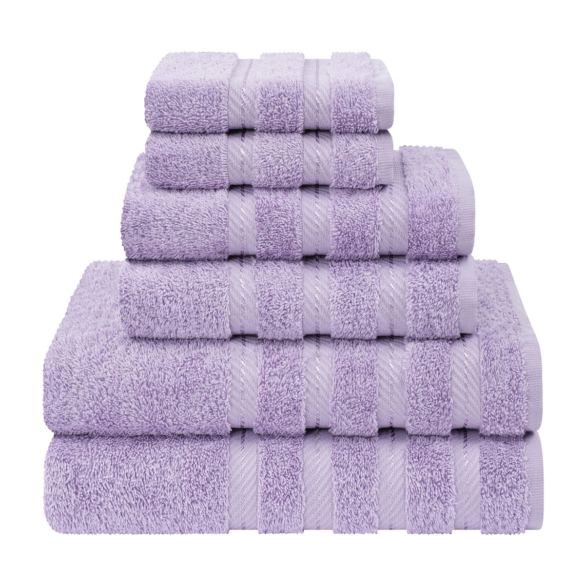 6 Piece 100% Cotton Turkish Bulk Bath Towels - Wholesale Premium Towel Sets - 10 Set Case Pack