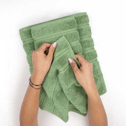 6 Piece 100% Cotton Turkish Bulk Bath Towels - Wholesale Premium Towel Sets - 10 Set Case Pack