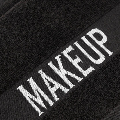 American Soft Linen, Makeup Remover Face Cloth, 100% Cotton Makeup Towels, 4 Packed Face Towels, 12x12 inches, Black - 100 Set Case Pack