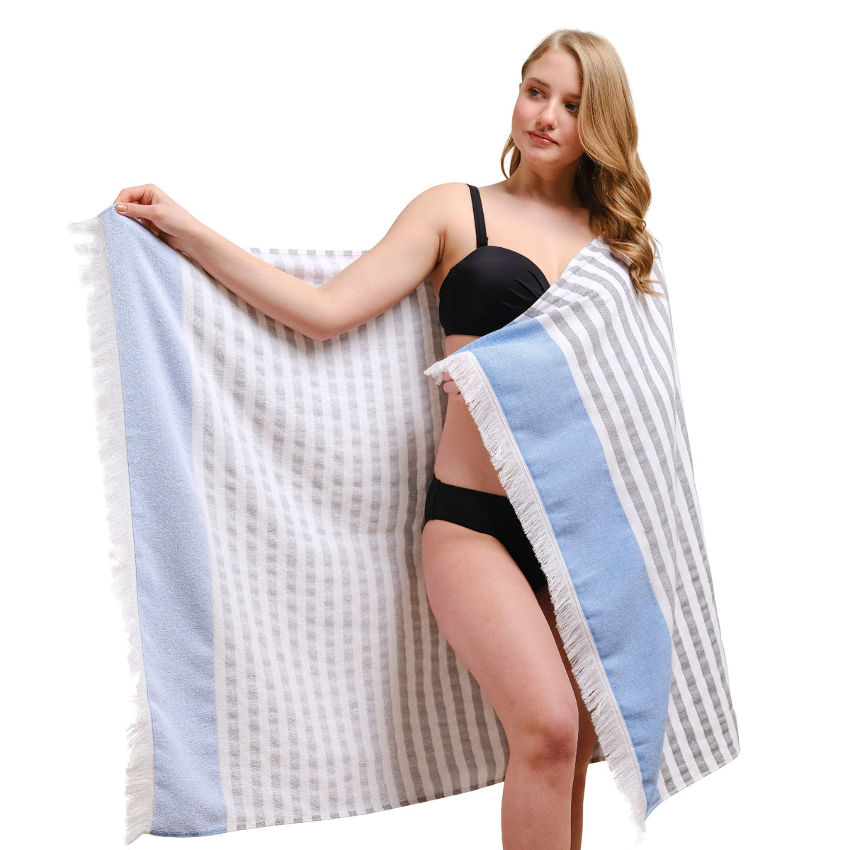 Mediterranean 100% Cotton Turkish Peshtemals, 35" x 60",  Modern & Traditional Turkish Towels - 44 Set Case Pack