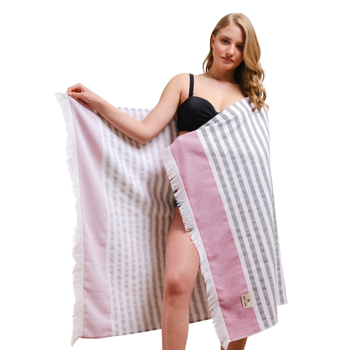 Mediterranean 100% Cotton Turkish Peshtemals, 35" x 60",  Modern & Traditional Turkish Towels - 44 Set Case Pack