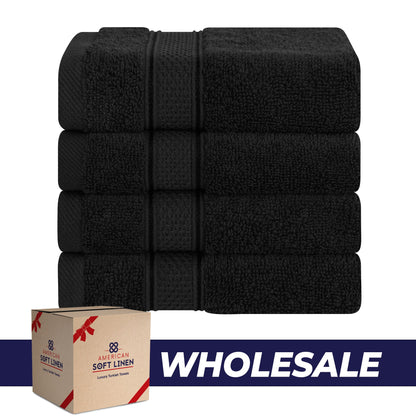 American Soft Linen 100% Cotton, Luxury, Salem 4 Piece Washcloth Set - 60 Set Case Pack