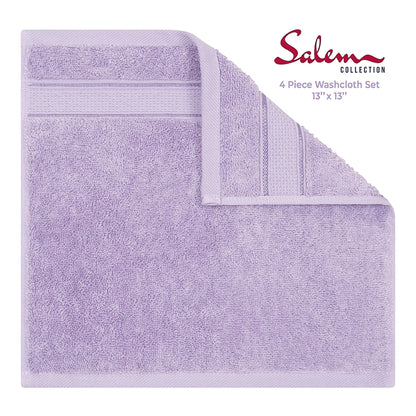American Soft Linen 100% Cotton, Luxury, Salem 4 Piece Washcloth Set - 60 Set Case Pack