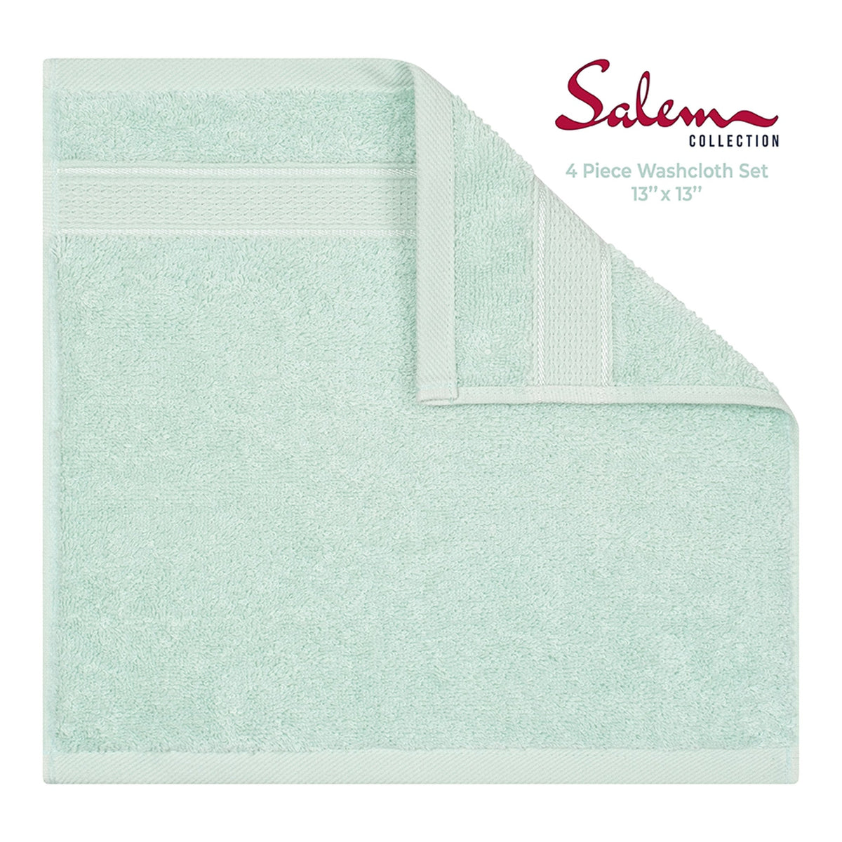 American Soft Linen 100% Cotton, Luxury, Salem 4 Piece Washcloth Set - 60 Set Case Pack