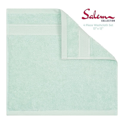 American Soft Linen 100% Cotton, Luxury, Salem 4 Piece Washcloth Set - 60 Set Case Pack