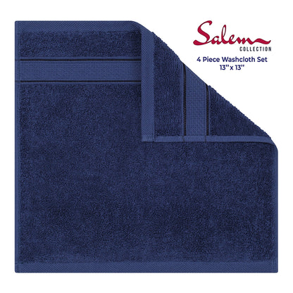 American Soft Linen 100% Cotton, Luxury, Salem 4 Piece Washcloth Set - 60 Set Case Pack