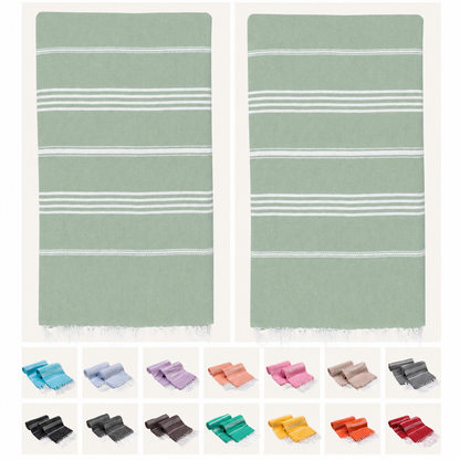 Turkish Cotton Beach Towels – 2-Pack, 72 × 40 in