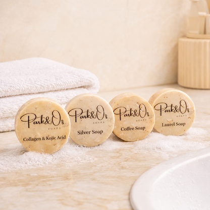 PARK & OZ Turkish Cleansing Bar Collection – Collagen, Coffee, Laurel & Silver Water