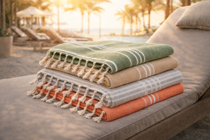 Turkish Cotton Beach Towels – 4-Pack, 72 × 40 in