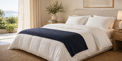 Turkish Cotton Coverlet – Soft Salmon, 79 × 91 in