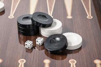 Turkish Backgammon & Checkers Set – Walnut, 19 in