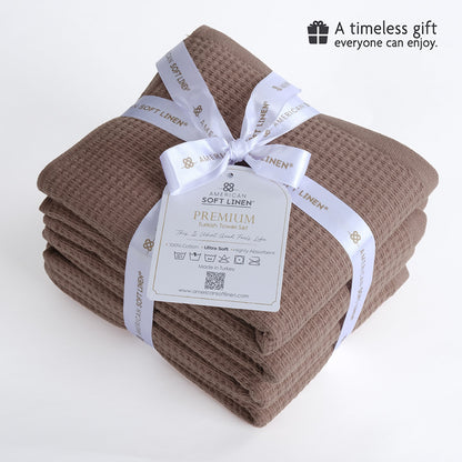 NOLA 4-Pack 100% Turkish Cotton Hand Towels – Waffle 600 GSM Wholesale Case Pack of 24