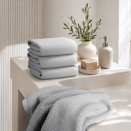 NOLA 4-Pack 100% Turkish Cotton Hand Towels – Waffle 600 GSM Wholesale Case Pack of 24